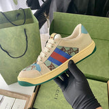 Gucci Fashion sneakers in soft grey chunky sole construction front view