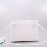 Statement Premium PU Leather Handbag - Smooth Faux-Leather Exterior | Women's Everyday Carry Handbag #1561 - styled full view (image 7) of designer-inspired handbag