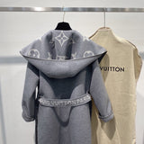 Close-up detail shot of Louis Vuitton luxury clothing with contemporary cut