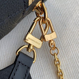 Handle and strap detail of elevated classic women's handbag – women's statement bag