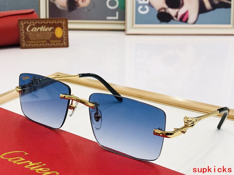 Angled view of Cartier unisex sunglasses