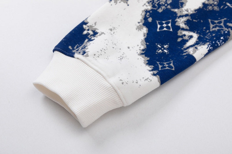 Full styled look of Louis Vuitton luxury clothing with signature branding