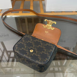 Back view of sleek structured women's handbag – women's luxury handbag