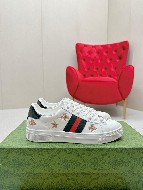 Gucci soft grey luxury sneakers view 6 bold athletic profile
