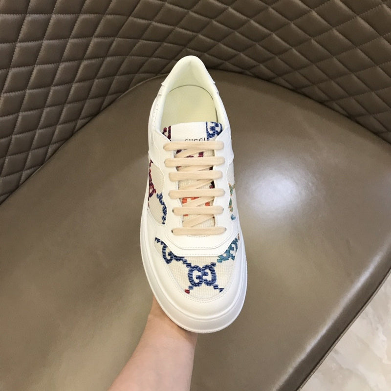 Gucci crisp white luxury sneakers view 4 cushioned comfort fit