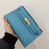 Side view of chic structured handbag