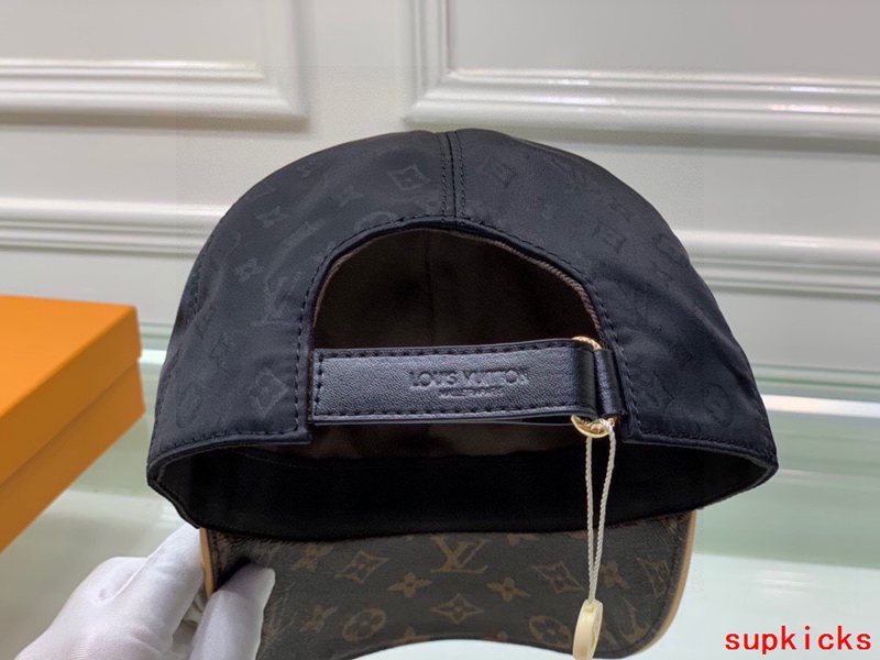 Close-up detail view of Louis Vuitton unisex cap