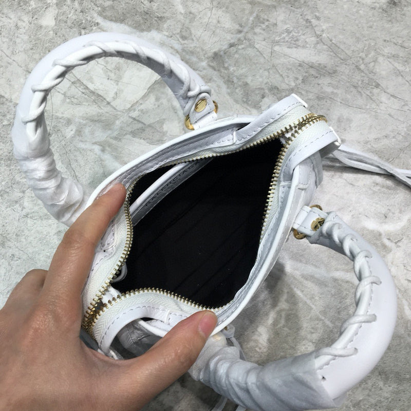 Modern Vegan Leather Handbag - Polished Finish | Women's Statement Accessory #637 - alternate angle view (image 8) of designer-inspired handbag