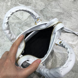 Modern Vegan Leather Handbag - Polished Finish | Women's Statement Accessory #637 - alternate angle view (image 8) of designer-inspired handbag
