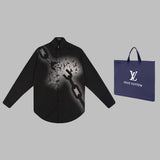 Back view of Louis Vuitton luxury clothing with logo-detail design