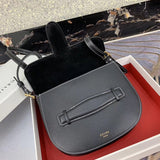 Side profile of polished statement women's handbag – women's premium purse