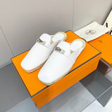 Hermes sandals Style 201 - close-up of premium designer craftsmanship