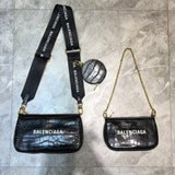 Statement Premium PU Leather Handbag - Signature Hardware Accents | Women's Statement Accessory #983 - front view (image 1) of designer-inspired handbag