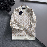 Full styled look of Louis Vuitton luxury clothing with logo-detail design