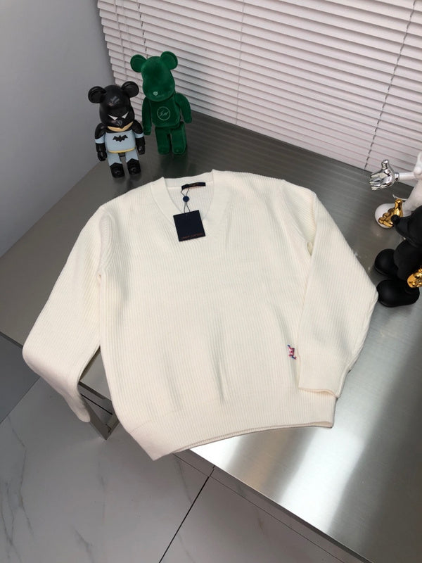 Back view of Louis Vuitton luxury clothing with monogram-inspired silhouette