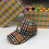 Close-up detail view of Burberry unisex cap