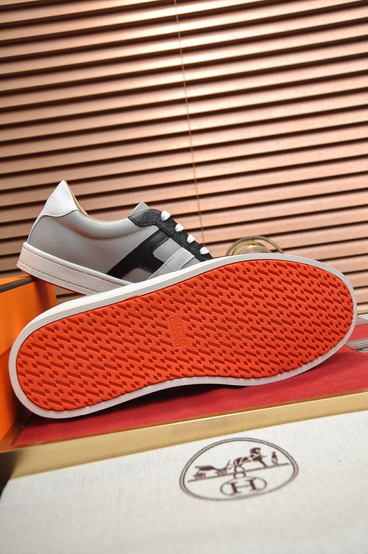 Hermès Chocolate Brown Chunky Platform Sneakers - Toe Detail View