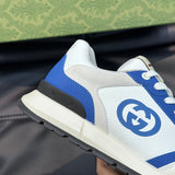Gucci two-tone luxury sneakers view 6 breathable knit upper