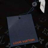 Back view of Louis Vuitton luxury clothing with signature branding