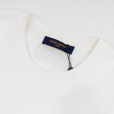 Front view of Louis Vuitton luxury clothing with label-forward styling