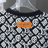 Side profile of Louis Vuitton cotton t-shirt with monogram-inspired silhouette