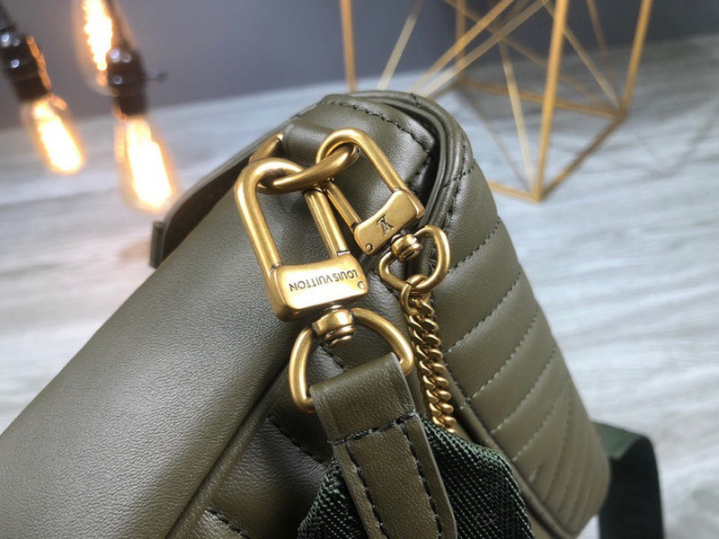 Top view of modern chic women's handbag – women's designer-style accessory