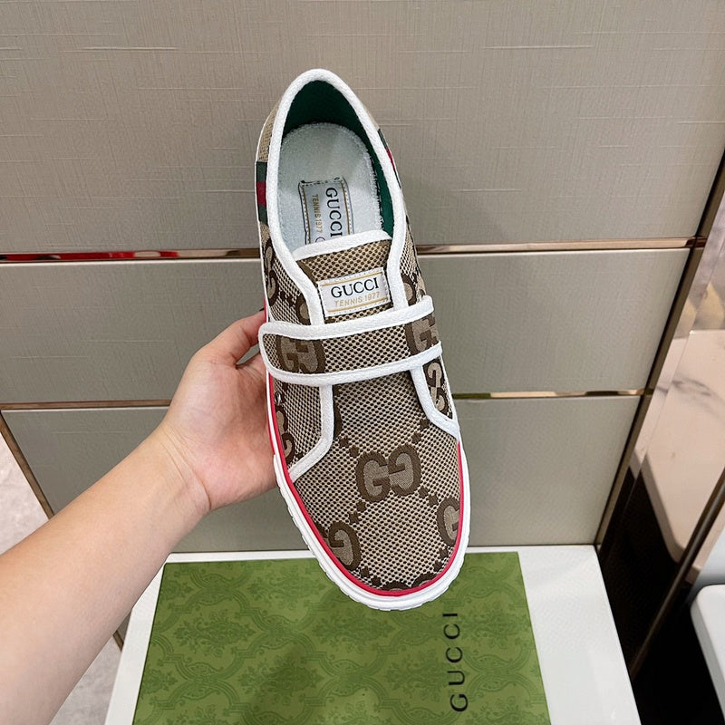 Gucci neutral cream luxury sneakers view 7 sleek tonal finish
