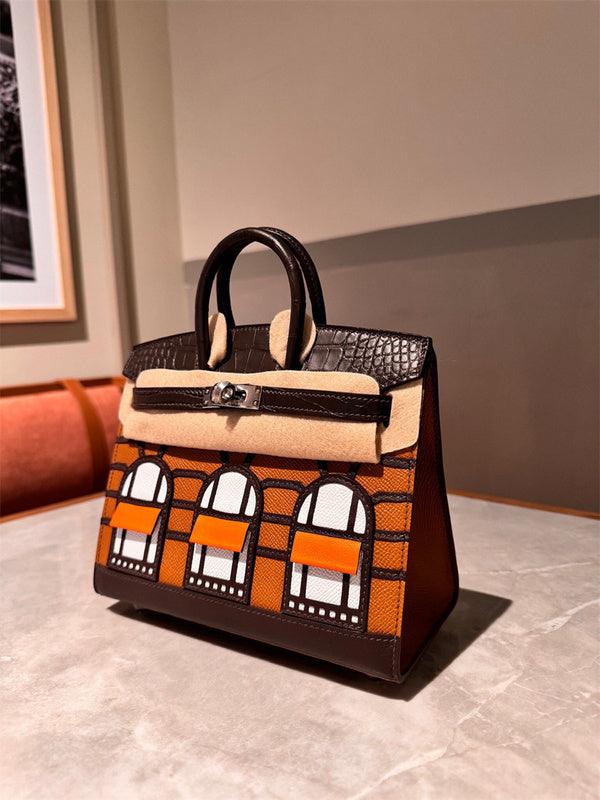 Close-up detail of polished bag design