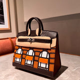 Close-up detail of polished bag design