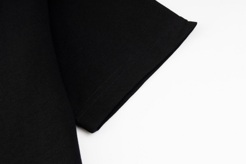 Close-up detail shot of Louis Vuitton cotton t-shirt with contemporary cut