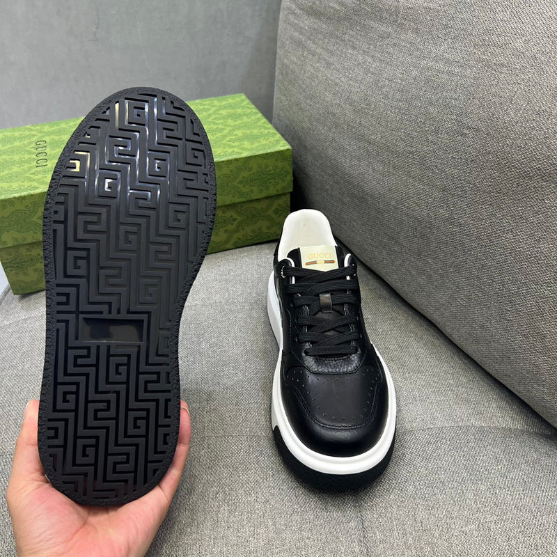 Gucci neutral cream luxury sneakers view 5 signature lace-up style