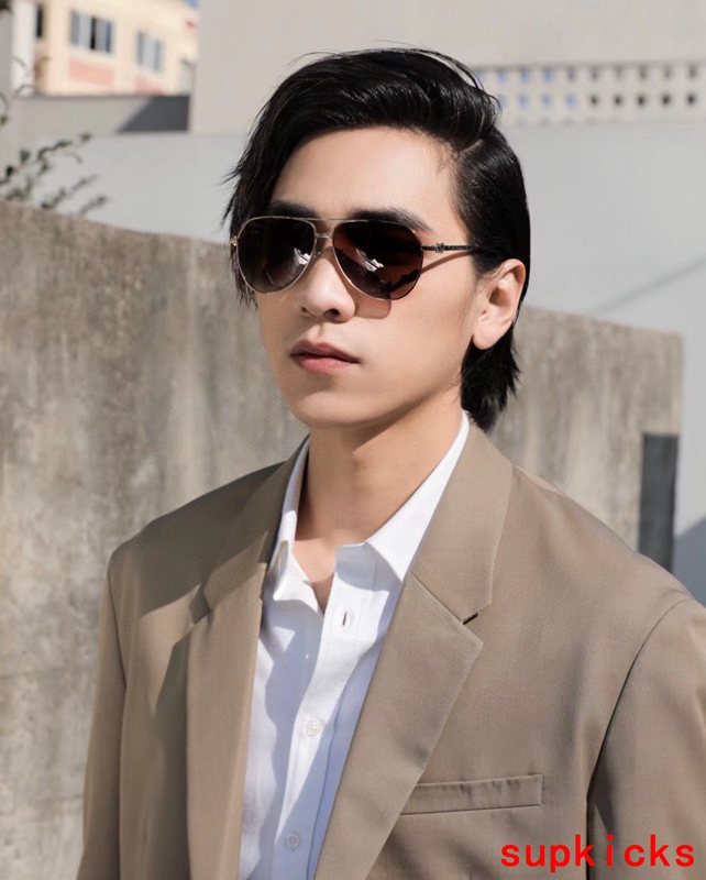 Close-up detail view of Cartier unisex sunglasses