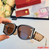 Angled view of Cartier unisex sunglasses