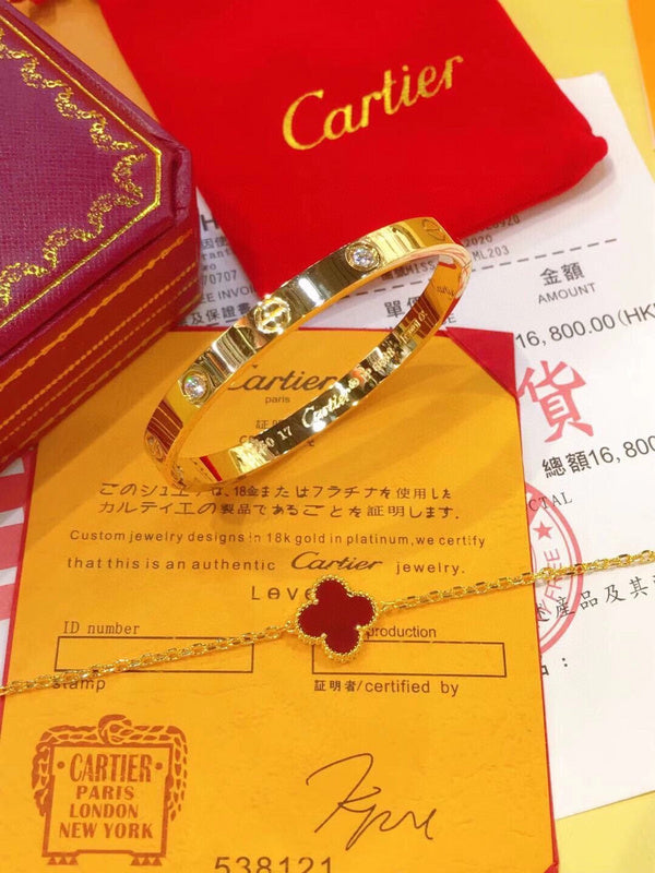 Side view of Cartier unisex jewelry piece