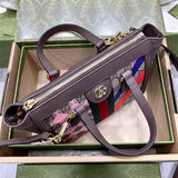 Side profile of polished structured women's handbag – women's luxury accessory