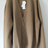 Back view of Lacoste luxury clothing with monogram-inspired silhouette