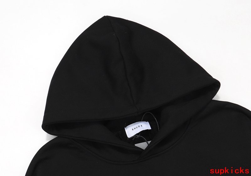 Full styled look of Rhude luxury clothing with streetwear-inspired cut