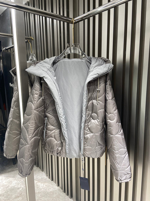 Full styled look of Louis Vuitton luxury clothing with logo-detail design