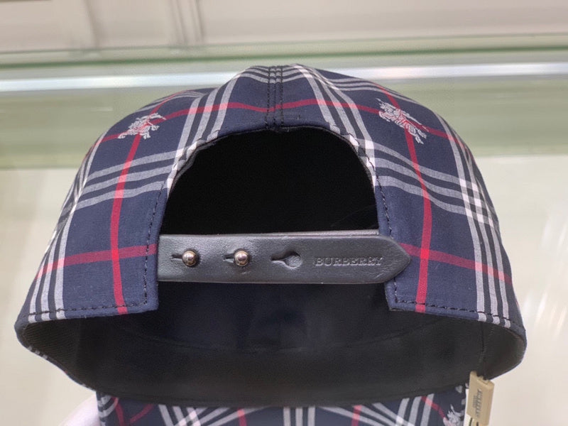 Close-up detail view of Burberry unisex cap