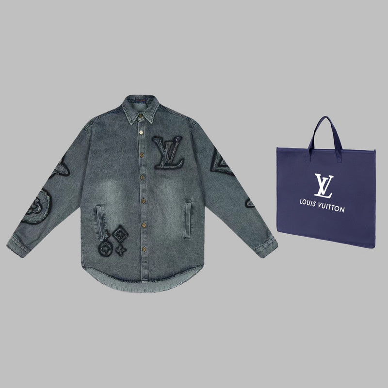 Front view of Louis Vuitton luxury clothing with everyday silhouette