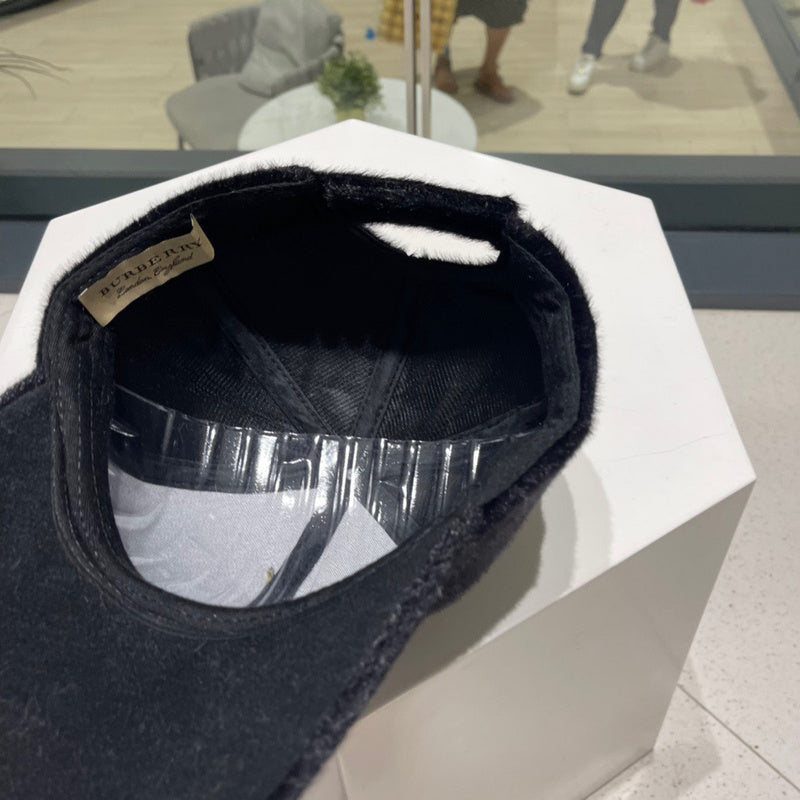 Side view of Burberry unisex cap