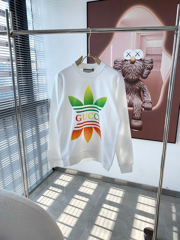 Side profile of Gucci luxury clothing with monogram-inspired silhouette