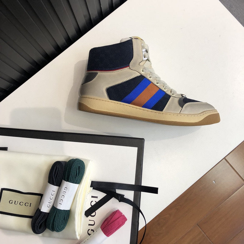 Gucci sneakers detailed view showing premium designer craftsmanship