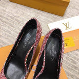 Louis Vuitton shoes Style 243 - close-up of bold signature style