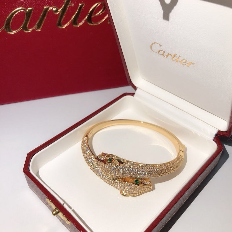 Close-up detail view of Cartier unisex jewelry piece