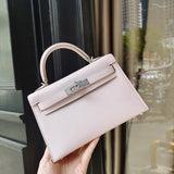 Poised bag shown from front angle