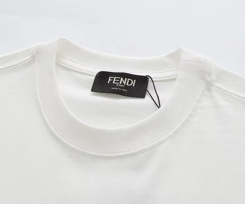 Full styled look of Louis Vuitton cotton t-shirt with monogram-inspired silhouette