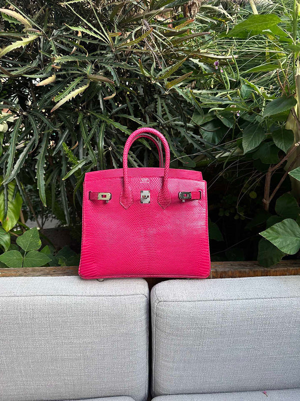 Close-up detail of poised bag design