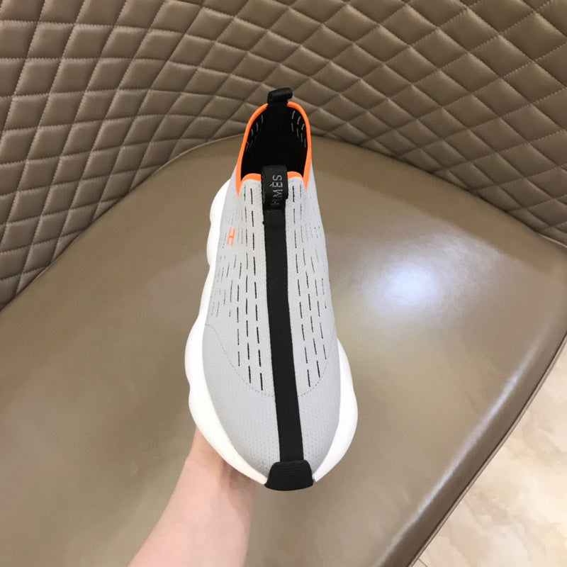 Hermès White Ankle Boots - Side Profile View