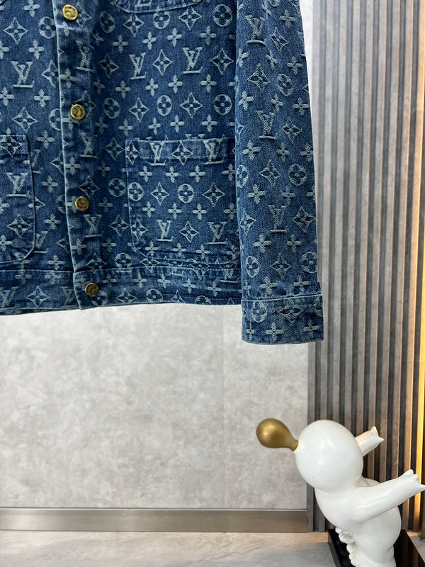 Back view of Louis Vuitton luxury clothing with runway-inspired design
